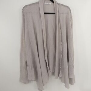 James Perse Cardigan Gray Mesh Open Drape‎ Lightweight USA Women's Size 2